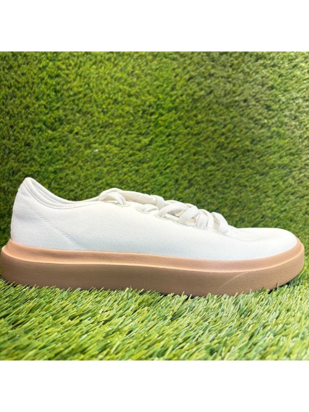 Allbirds Canvas Piper 2 Womens Size 11 White Gum Athletic Running Shoes Sneakers